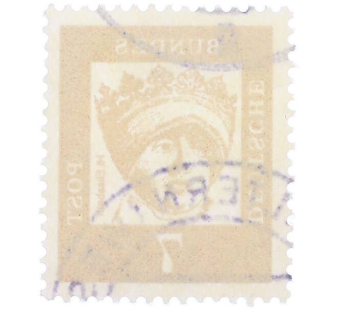 Почтовая марка 7 пфеннигов 1961 года Западная Германия (ФРГ) «Выдающиеся немцы — Елизавета Венгерская» (Артикул: T11-36996) — Фото №2