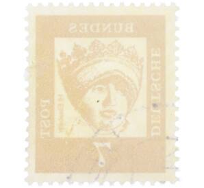 Почтовая марка 7 пфеннигов 1961 года Западная Германия (ФРГ) «Выдающиеся немцы — Елизавета Венгерская» — Фото №2