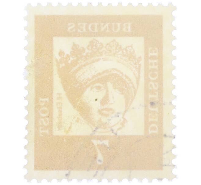 Почтовая марка 7 пфеннигов 1961 года Западная Германия (ФРГ) «Выдающиеся немцы — Елизавета Венгерская» (Артикул: T11-37003) — Фото №2