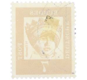 Почтовая марка 7 пфеннигов 1961 года Западная Германия (ФРГ) «Выдающиеся немцы — Елизавета Венгерская» — Фото №2