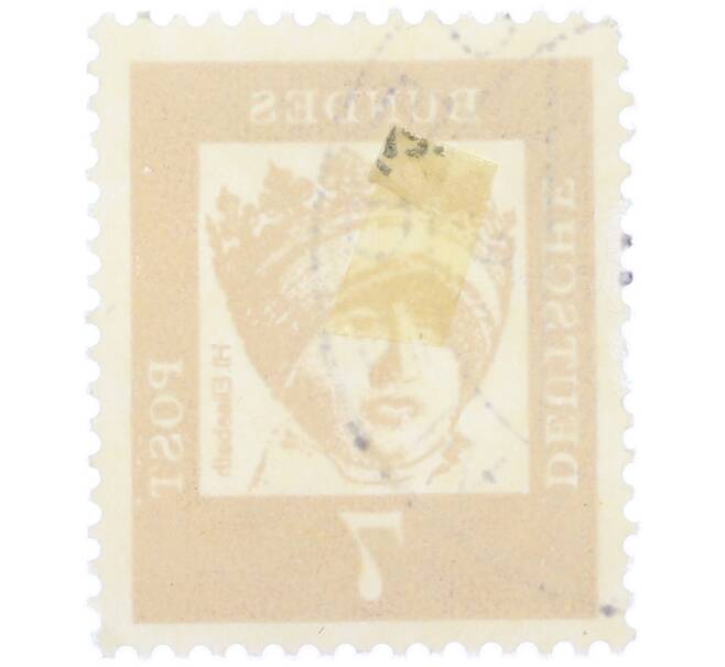 Почтовая марка 7 пфеннигов 1961 года Западная Германия (ФРГ) «Выдающиеся немцы — Елизавета Венгерская» (Артикул: T11-37004) — Фото №2