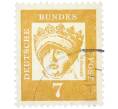 Почтовая марка 7 пфеннигов 1961 года Западная Германия (ФРГ) «Выдающиеся немцы — Елизавета Венгерская» (Артикул: T11-37009) — Фото №1