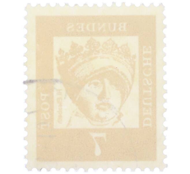 Почтовая марка 7 пфеннигов 1961 года Западная Германия (ФРГ) «Выдающиеся немцы — Елизавета Венгерская» (Артикул: T11-37009) — Фото №2