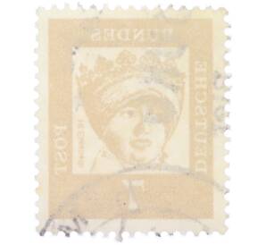 Почтовая марка 7 пфеннигов 1961 года Западная Германия (ФРГ) «Выдающиеся немцы — Елизавета Венгерская» — Фото №2