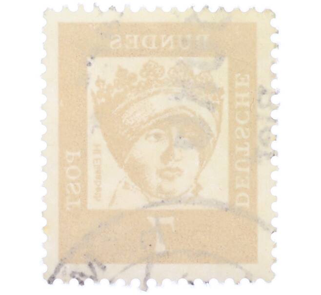 Почтовая марка 7 пфеннигов 1961 года Западная Германия (ФРГ) «Выдающиеся немцы — Елизавета Венгерская» (Артикул: T11-37012) — Фото №2