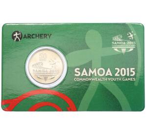 50 сене 2015 года Самоа «V Юношеские игры Содружества — Стрельба из лука» (в блистере) — Фото №1