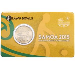 50 сене 2015 года Самоа «V Юношеские игры Содружества — Игра в боулз» (в блистере) — Фото №1