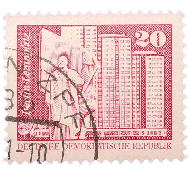 Почтовая марка 20 пфеннигов 1973 года Восточная Германия (ГДР) «Площадь Ленина в Берлине» (Артикул: T11-37032) — Фото №1