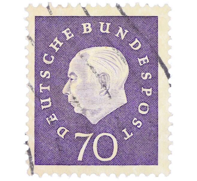 Почтовая марка 70 пфеннигов 1959 года Западная Германия (ФРГ) «Теодор Хойс» (Артикул: T11-37037) — Фото №1