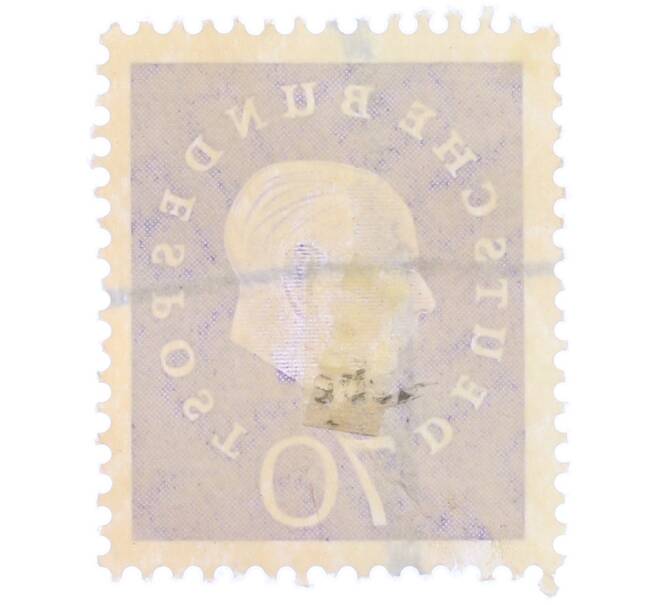 Почтовая марка 70 пфеннигов 1959 года Западная Германия (ФРГ) «Теодор Хойс» (Артикул: T11-37038) — Фото №2