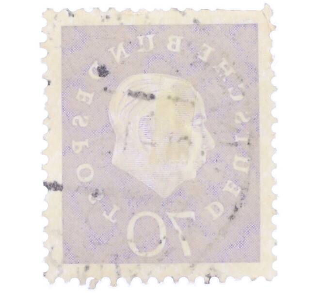 Почтовая марка 70 пфеннигов 1959 года Западная Германия (ФРГ) «Теодор Хойс» (Артикул: T11-37040) — Фото №2