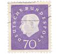 Почтовая марка 70 пфеннигов 1959 года Западная Германия (ФРГ) «Теодор Хойс» (Артикул: T11-37041) — Фото №1