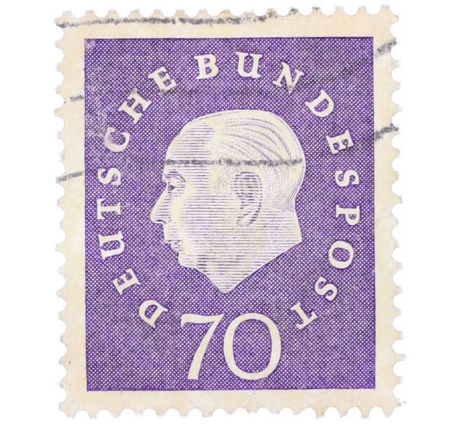 Почтовая марка 70 пфеннигов 1959 года Западная Германия (ФРГ) «Теодор Хойс» (Артикул: T11-37041) — Фото №1
