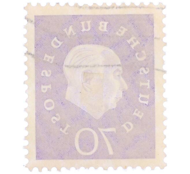 Почтовая марка 70 пфеннигов 1959 года Западная Германия (ФРГ) «Теодор Хойс» (Артикул: T11-37041) — Фото №2