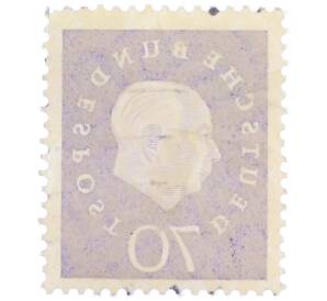 Почтовая марка 70 пфеннигов 1959 года Западная Германия (ФРГ) «Теодор Хойс» — Фото №2