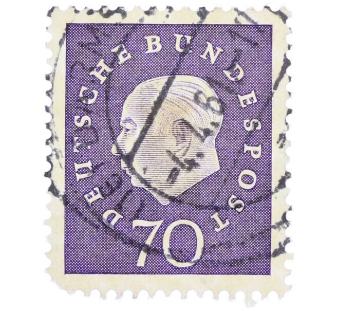 Почтовая марка 70 пфеннигов 1959 года Западная Германия (ФРГ) «Теодор Хойс» (Артикул: T11-37044) — Фото №1