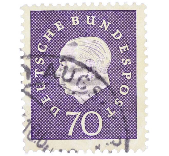 Почтовая марка 70 пфеннигов 1959 года Западная Германия (ФРГ) «Теодор Хойс» (Артикул: T11-37046) — Фото №1