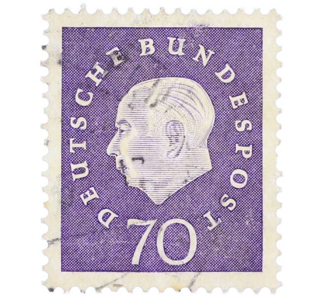 Почтовая марка 70 пфеннигов 1959 года Западная Германия (ФРГ) «Теодор Хойс» (Артикул: T11-37047) — Фото №1