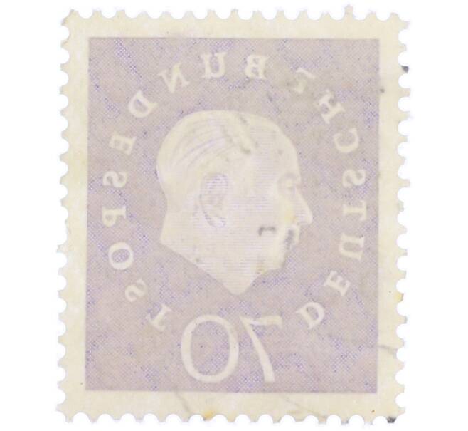 Почтовая марка 70 пфеннигов 1959 года Западная Германия (ФРГ) «Теодор Хойс» (Артикул: T11-37047) — Фото №2