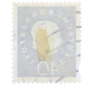 Почтовая марка 40 пфеннигов 1959 года Западная Германия (ФРГ) «Теодор Хойс» — Фото №2