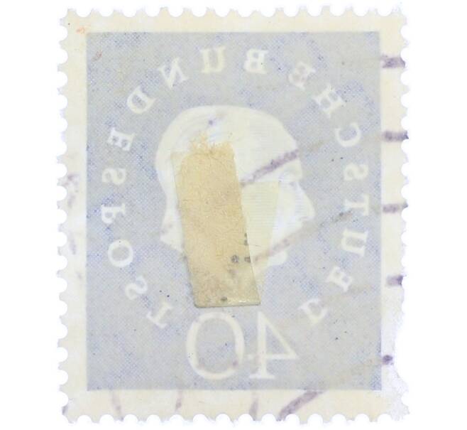 Почтовая марка 40 пфеннигов 1959 года Западная Германия (ФРГ) «Теодор Хойс» (Артикул: T11-37050) — Фото №2