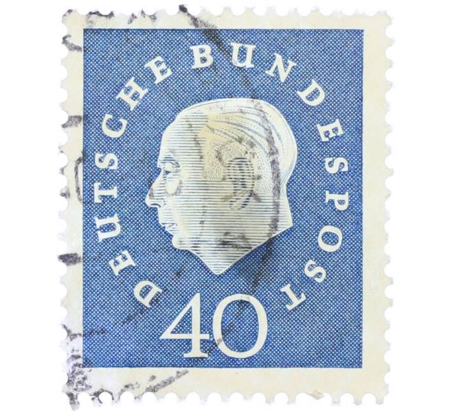 Почтовая марка 40 пфеннигов 1959 года Западная Германия (ФРГ) «Теодор Хойс» (Артикул: T11-37052) — Фото №1