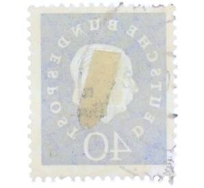 Почтовая марка 40 пфеннигов 1959 года Западная Германия (ФРГ) «Теодор Хойс» — Фото №2