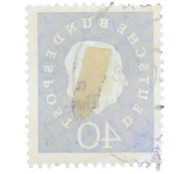 Почтовая марка 40 пфеннигов 1959 года Западная Германия (ФРГ) «Теодор Хойс» (Артикул: T11-37052) — Фото №2