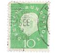 Почтовая марка 10 пфеннигов 1959 года Западная Германия (ФРГ) «Теодор Хойс» (Артикул: T11-37061) — Фото №1