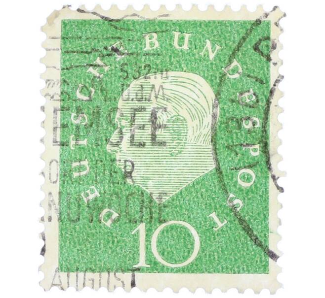 Почтовая марка 10 пфеннигов 1959 года Западная Германия (ФРГ) «Теодор Хойс» (Артикул: T11-37061) — Фото №1