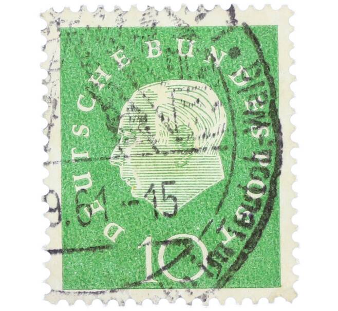 Почтовая марка 10 пфеннигов 1959 года Западная Германия (ФРГ) «Теодор Хойс» (Артикул: T11-37062) — Фото №1