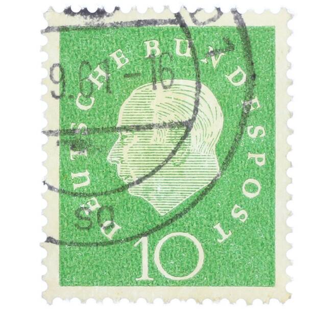Почтовая марка 10 пфеннигов 1959 года Западная Германия (ФРГ) «Теодор Хойс» (Артикул: T11-37063) — Фото №1