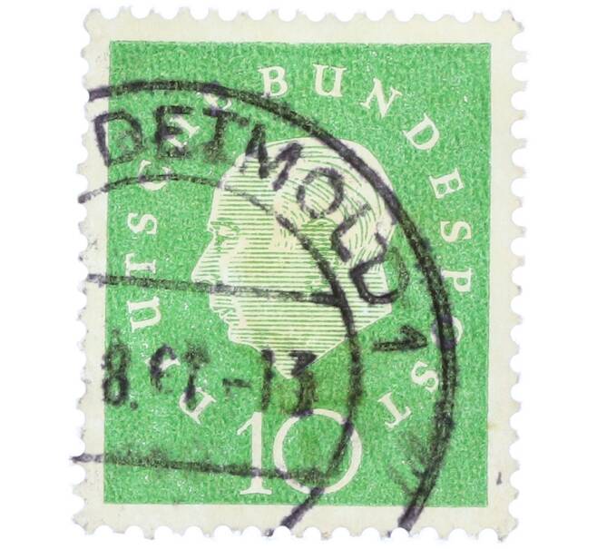 Почтовая марка 10 пфеннигов 1959 года Западная Германия (ФРГ) «Теодор Хойс» (Артикул: T11-37064) — Фото №1