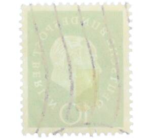 Почтовая марка 10 пфеннигов 1959 года Западная Германия (ФРГ) «Теодор Хойс» — Фото №2