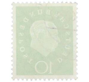 Почтовая марка 10 пфеннигов 1959 года Западная Германия (ФРГ) «Теодор Хойс» — Фото №2