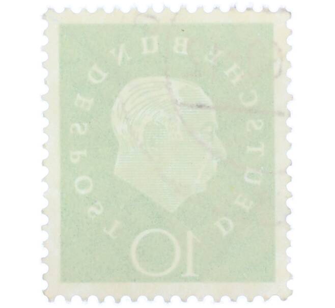 Почтовая марка 10 пфеннигов 1959 года Западная Германия (ФРГ) «Теодор Хойс» (Артикул: T11-37067) — Фото №2
