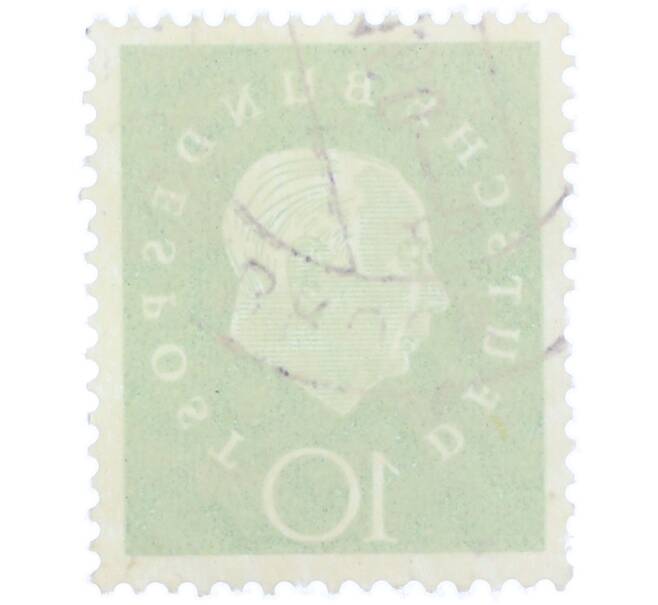 Почтовая марка 10 пфеннигов 1959 года Западная Германия (ФРГ) «Теодор Хойс» (Артикул: T11-37068) — Фото №2