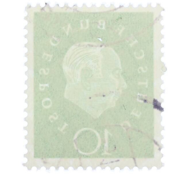 Почтовая марка 10 пфеннигов 1959 года Западная Германия (ФРГ) «Теодор Хойс» (Артикул: T11-37069) — Фото №2