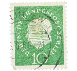 Почтовая марка 10 пфеннигов 1959 года Западная Германия (ФРГ) «Теодор Хойс» — Фото №1