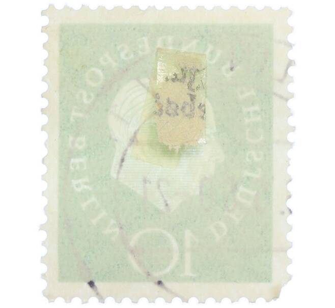 Почтовая марка 10 пфеннигов 1959 года Западная Германия (ФРГ) «Теодор Хойс» (Артикул: T11-37071) — Фото №2