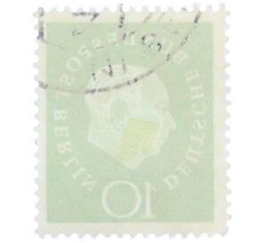 Почтовая марка 10 пфеннигов 1959 года Западная Германия (ФРГ) «Теодор Хойс» — Фото №2