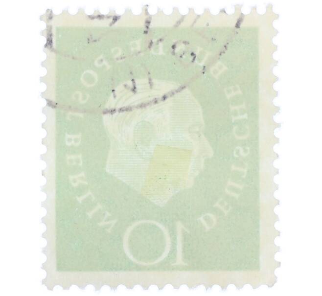 Почтовая марка 10 пфеннигов 1959 года Западная Германия (ФРГ) «Теодор Хойс» (Артикул: T11-37073) — Фото №2