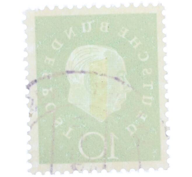 Почтовая марка 10 пфеннигов 1959 года Западная Германия (ФРГ) «Теодор Хойс» (Артикул: T11-37074) — Фото №2