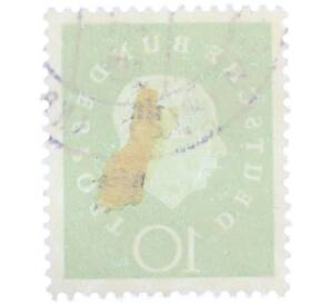 Почтовая марка 10 пфеннигов 1959 года Западная Германия (ФРГ) «Теодор Хойс» — Фото №2