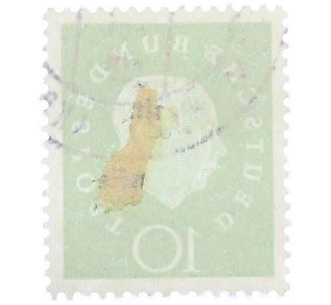 Почтовая марка 10 пфеннигов 1959 года Западная Германия (ФРГ) «Теодор Хойс» (Артикул: T11-37075) — Фото №2