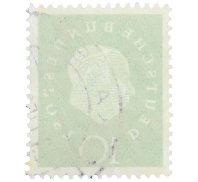 Почтовая марка 10 пфеннигов 1959 года Западная Германия (ФРГ) «Теодор Хойс» (Артикул: T11-37076) — Фото №2