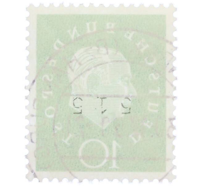 Почтовая марка 10 пфеннигов 1959 года Западная Германия (ФРГ) «Теодор Хойс» (Артикул: T11-37077) — Фото №2