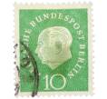 Почтовая марка 10 пфеннигов 1959 года Западная Германия (ФРГ) «Теодор Хойс» (Артикул: T11-37079) — Фото №1
