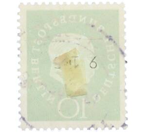 Почтовая марка 10 пфеннигов 1959 года Западная Германия (ФРГ) «Теодор Хойс» — Фото №2