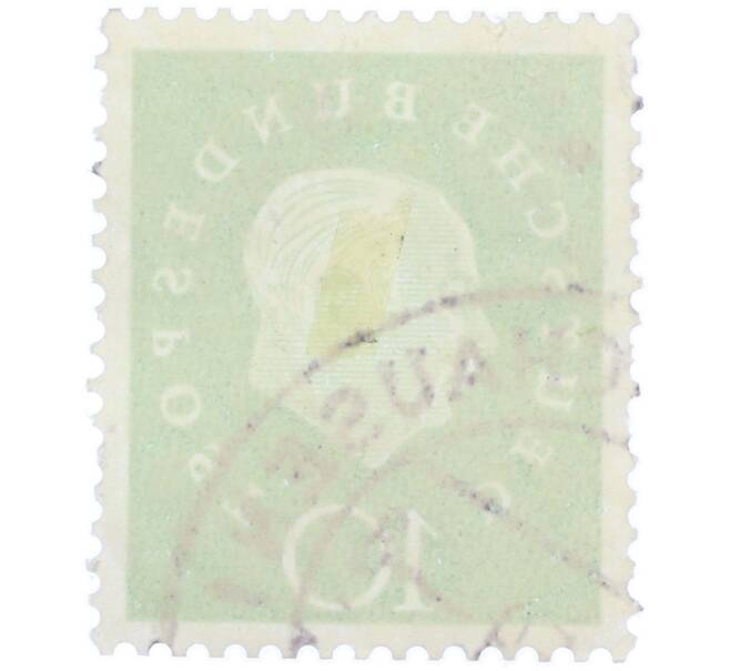 Почтовая марка 10 пфеннигов 1959 года Западная германия (ФРГ) «Теодор Хойс» (Артикул: T11-37081) — Фото №2